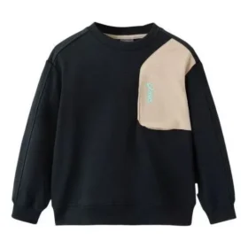 Color Block Sweater “Black Beige”