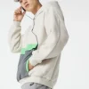 Colorblock Sherpa Hoodie “Beige”