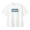 Logo Print T-shirt “White Blue”