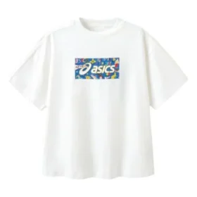Logo Print T-shirt “White Blue”