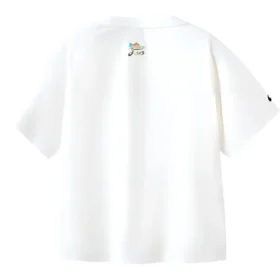 Logo Print T-shirt “White Blue”
