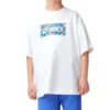 Logo Print T-shirt “White Blue”