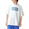 Logo Print T-shirt “White Blue”
