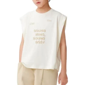 Logo Vest “White Beige”