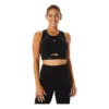 Mesh Panel Training Bra “Black”
