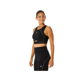 Mesh Panel Training Bra “Black”