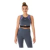 Mesh Panel Training Bra “Carrier Grey”
