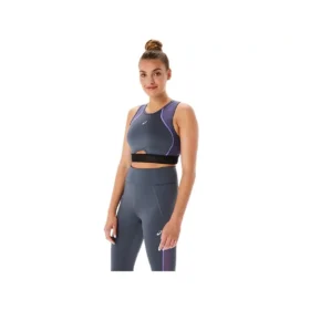 Mesh Panel Training Bra “Carrier Grey”