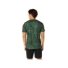 Suminagashi Motif Print Short Sleeve Top “Serpentine Green”