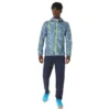 Water Repellent Graphic Woven Jacket “Blue Green”