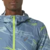 Water Repellent Graphic Woven Jacket “Blue Green”