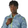 Water Repellent Graphic Woven Jacket “Blue Green”